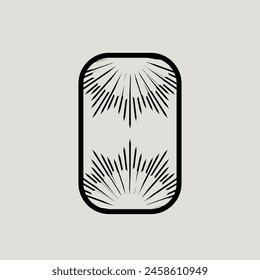 Rahmenlinien-Art-Shape-Element-Logo-Vektorgrafik-Grafik-Illustration auf Hintergrund
