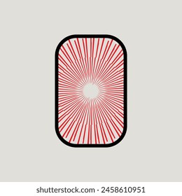 Vector Ilustración gráfica del logotipo del elemento de la forma del arte de la línea del marco en el fondo
