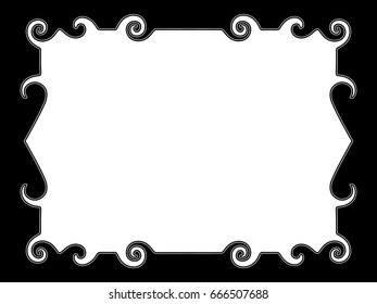 Frame line border page vector simple.