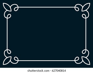 Border Frame Line Deco Vector Label Stock Vector (Royalty Free) 414127999