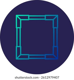 Frame Line Circle Gradient Style