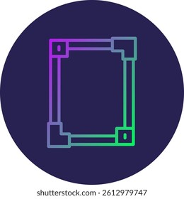 Frame Line Circle Gradient Style