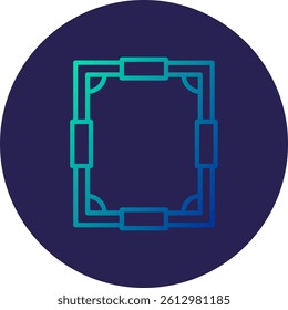 Frame Line Circle Gradient Style