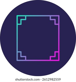 Frame Line Circle Gradient Style