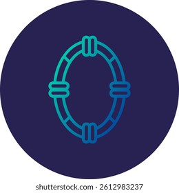 Frame Line Circle Gradient Style
