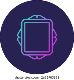 Frame Line Circle Gradient Style