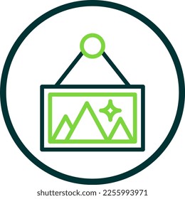 Frame Line Circle Vector Icon Design