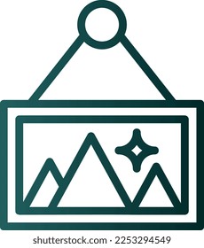Frame Line Gradient Vector Icon Design