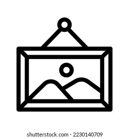 ilustración de icono de línea de marco vectorial