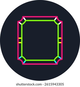 Frame Line Multi Colour Circle