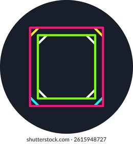 Frame Line Multi Colour Circle