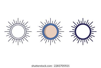 Frame line and solid vector icons