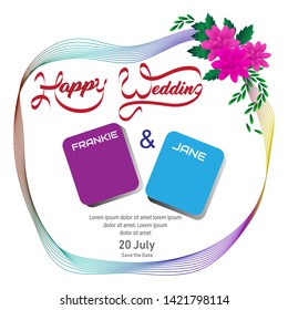 Frame line style For Creative Templates, Cards, Color Covers Set,wedding invitation. Vector Illustration design simple and easy to use.