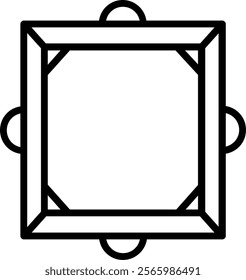 Frame Line Vector Icon Design