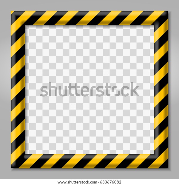 Frame Line Yellow Black Color Caution Stock Vector (Royalty Free ...