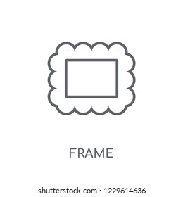 Frame linear icon. Modern outline Frame logo concept on white background from Museum collection. Suitable for use on web apps, mobile apps and print media.