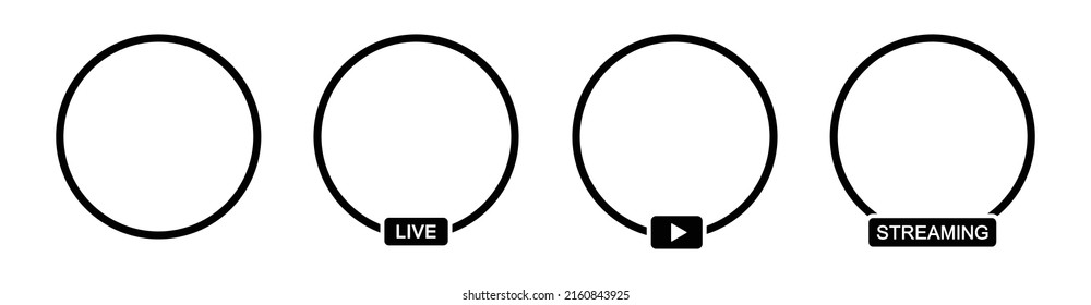 Frame Live Stories Icon. Frame Instagram Live Icon, Vector Illustration