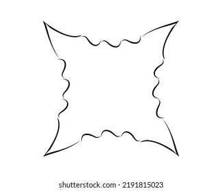 Frame and Logo Portrait in Waves Design and Border