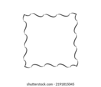 Frame and Logo Portrait in Waves Design and Border