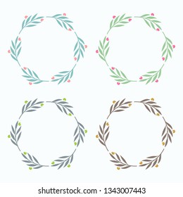 frame logos vector in elegant and minimal style and feminine logos with flowers , for Wedding , for olshop, spa, salon or cake shop - Vector