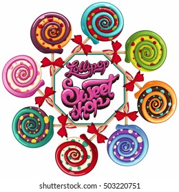  frame with lollipops