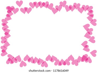 Frame of love hearts.