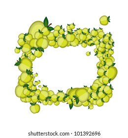 Frame made from apples for your design