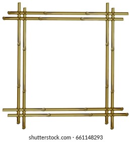 Frame made of bamboo branches. Vector illustration.