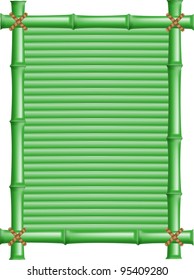 frame made of bamboo vector illustration