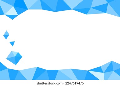 Frame made of blue ice