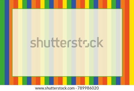 Frame made of bright stripes