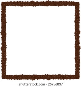 frame made of brown soil vector illustration