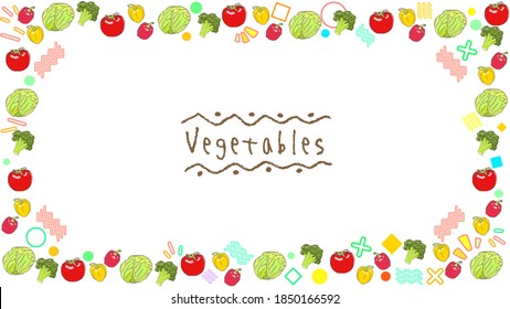 
Frame made by arranging vegetables, full HD ratio