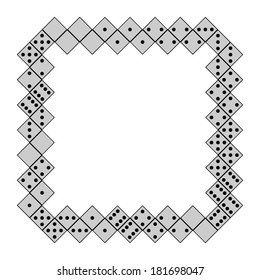 Frame made by domino pieces