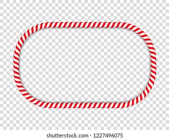 Frame made of candy cane, vector eps10 illustration