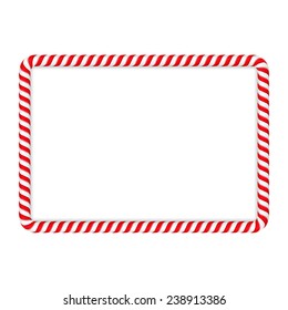 Frame Made Of Candy Cane, Vector Eps10 Illustration