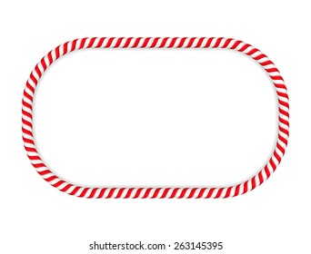 Frame made of candy cane, vector eps10 illustration