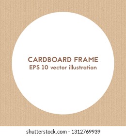 The frame is made of cardboard. Round shape Vector illustration.