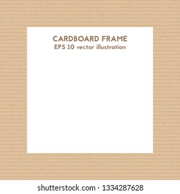 The frame is made of cardboard. Square shape Vector illustration. Place for photos and text.