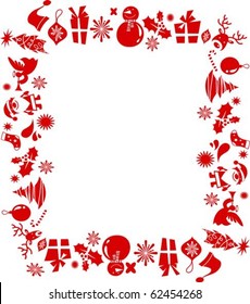 Marco hecho a partir de elementos gráficos de Navidad