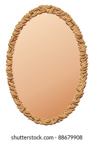 Frame made of coffee beans. The illustration on a white background.