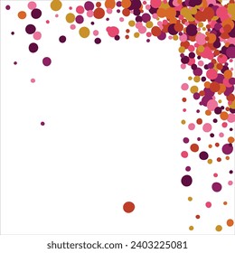frame made of colored circles. banner Place for text. Horizontal background. Vector illustration.