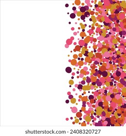 frame made of colored circles. banner Place for text. Horizontal background. Vector illustration.