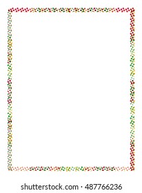 Frame made of colored dots for a happy celebration or Xmas