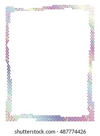 Frame made of colored dots for a happy celebration or Xmas