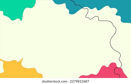frame made of colorful splashes on white