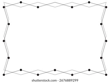 Frame is made up of connecting lines and black circles.
