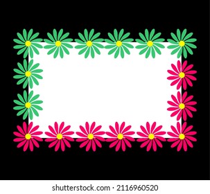 frame made of flowers, vector background