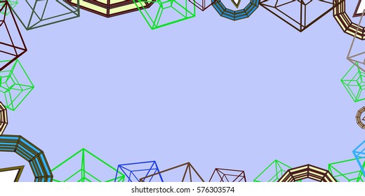 Frame made of geometric shapes eps10