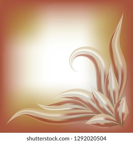 Frame. Frame made of hand drawn petals. Vector graphics